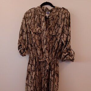 DG2 Diane Gilman Dress/Animal Print- Size Small
